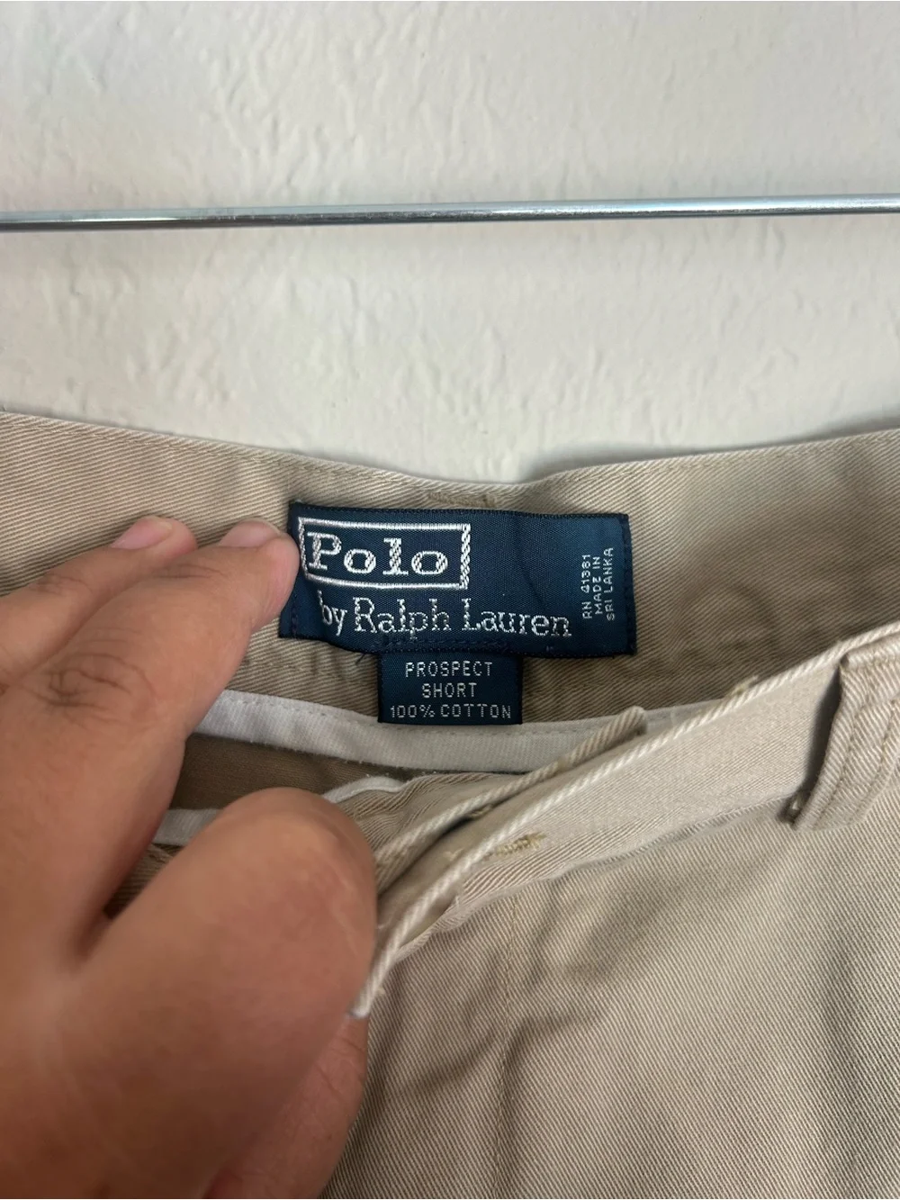 Polo Ralph Lauren Shorts Mens 38 Chino Flat Front Khaki School Preppy (1763)
